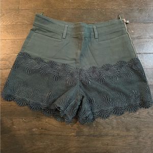Pinko green lace shorts. Size 2
